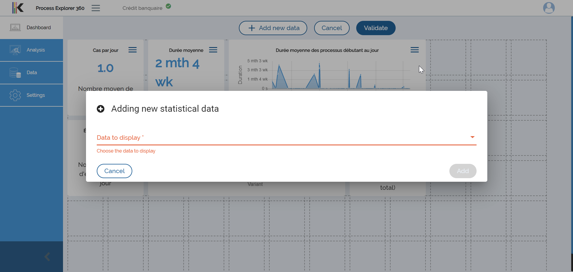 Popup data creation