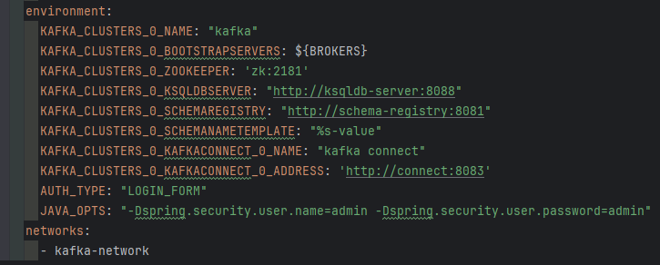 Kafka UI Credentials